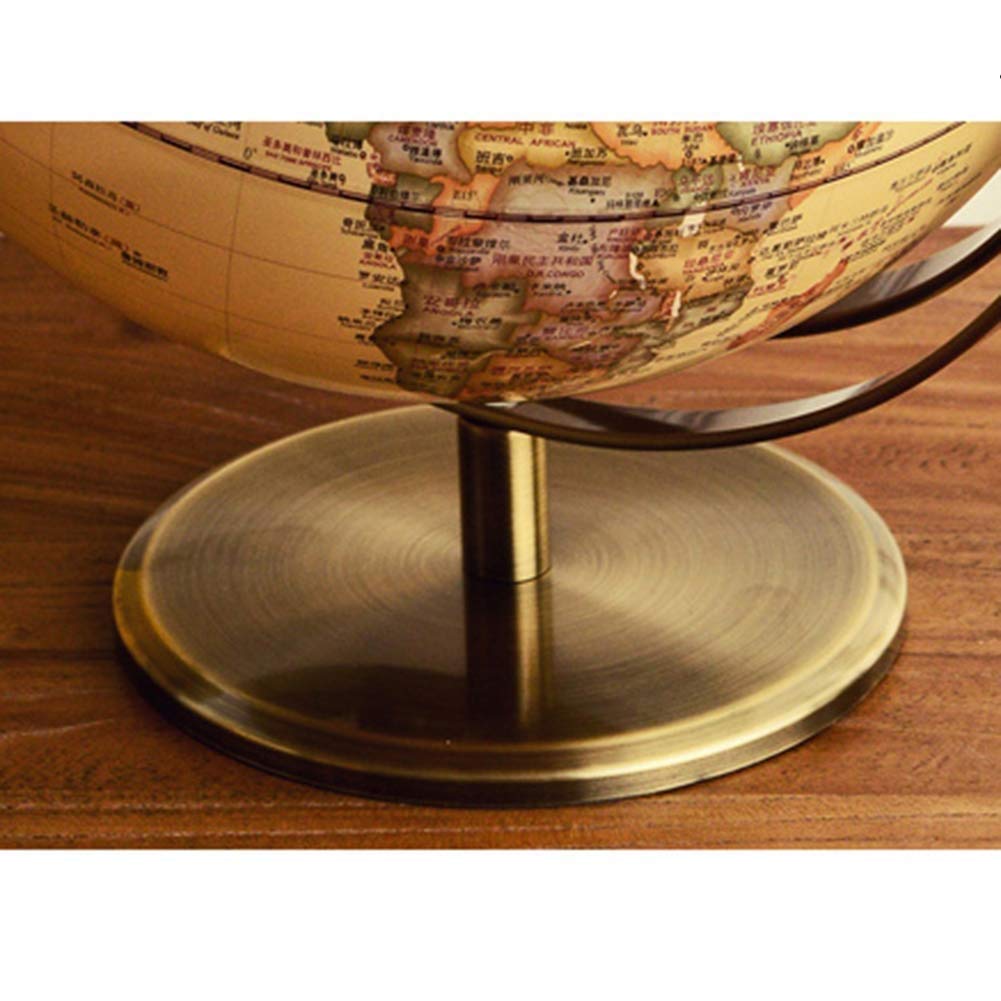 Globes Monde Sphère Carte Décorative Bureau Globe Rotatif Globe Géographie, 12", Modèle 14,56 pouces