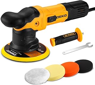 Buffer Polisher：DEKOPRO Car Buffer Polisher for Car detailing Dual Action Polisher DA Polisher Random Orbital Handheld Polisher Machine for Cars, 6 Inch Wax Rotary Polisher kit Variable Speed Polisher
