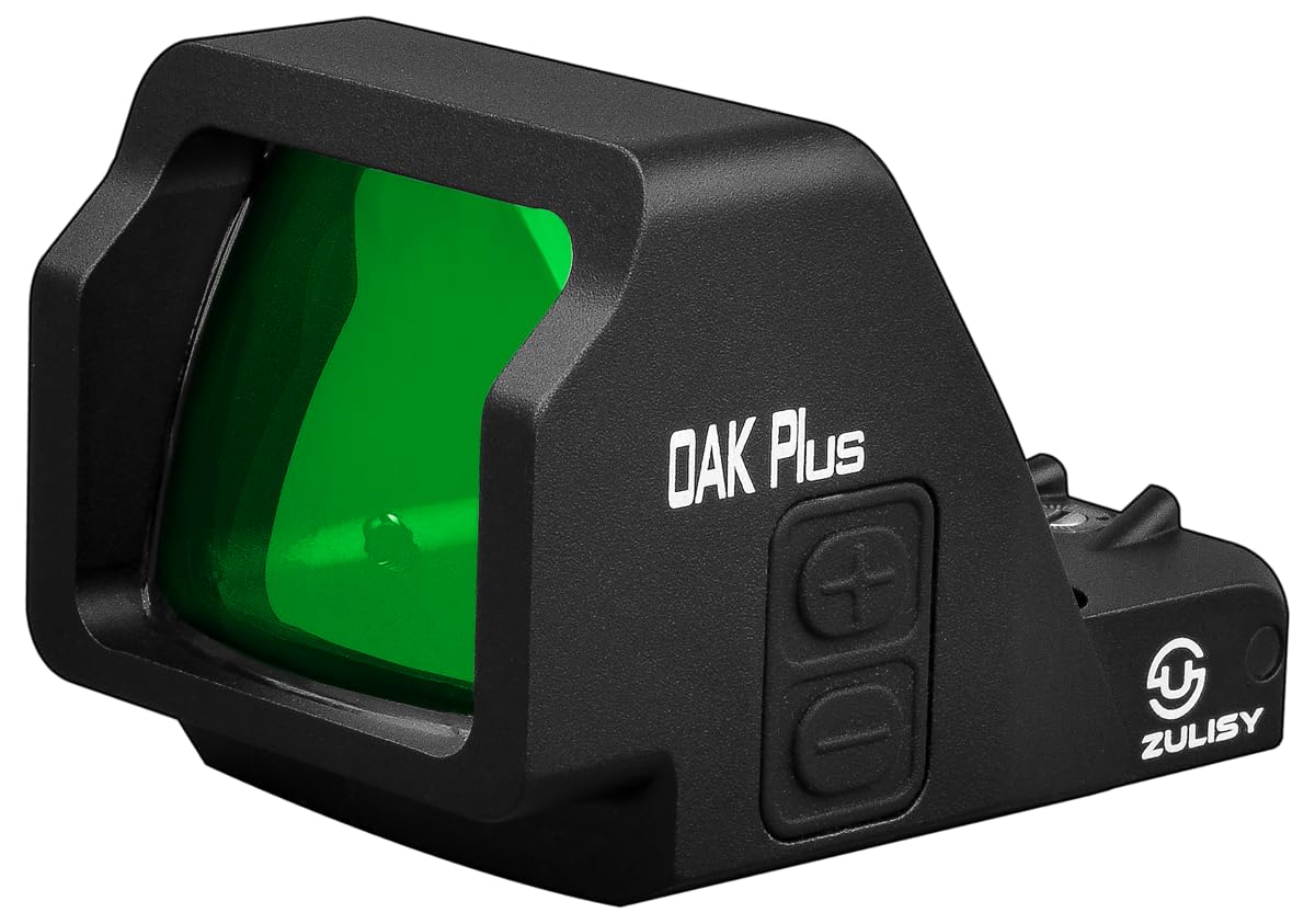 Sponsored Ad - ZULISY Oak Plus 3.5 MOA Green Dot Reflex Sight, (for RMR/SRO/407C Cuts), EDC Tactical Full-Size Open Emitter Reflex Optic, 1x26mm Large Lens, Side Battery, Shake Awake, Precision 1 MOA Adjustments