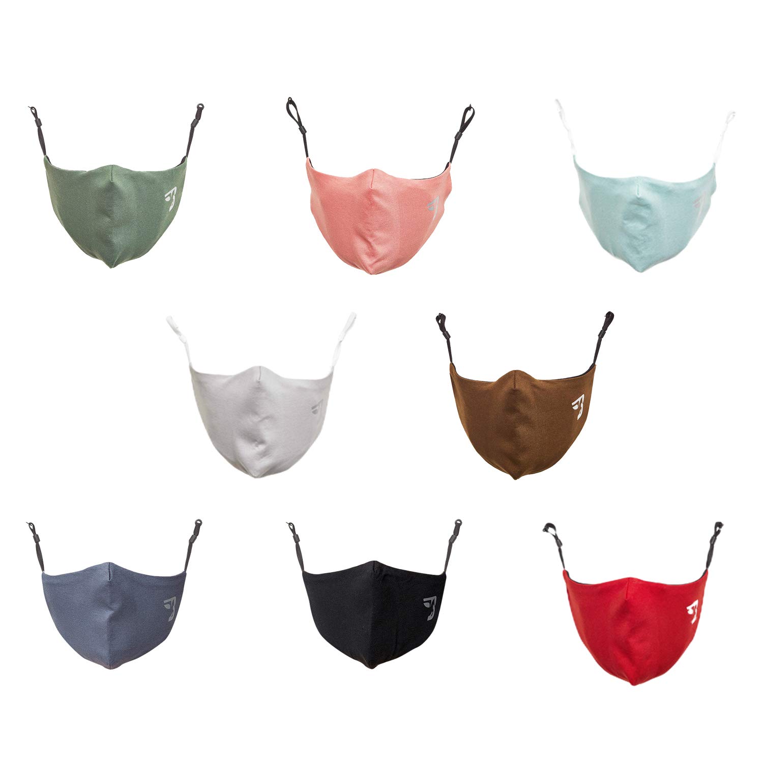 Bodymark Reversable and Reusable Solid/Plain Colors Female Face Mask with Adjustable Ear Toggle|Combo Pack of Any 4| Any 4