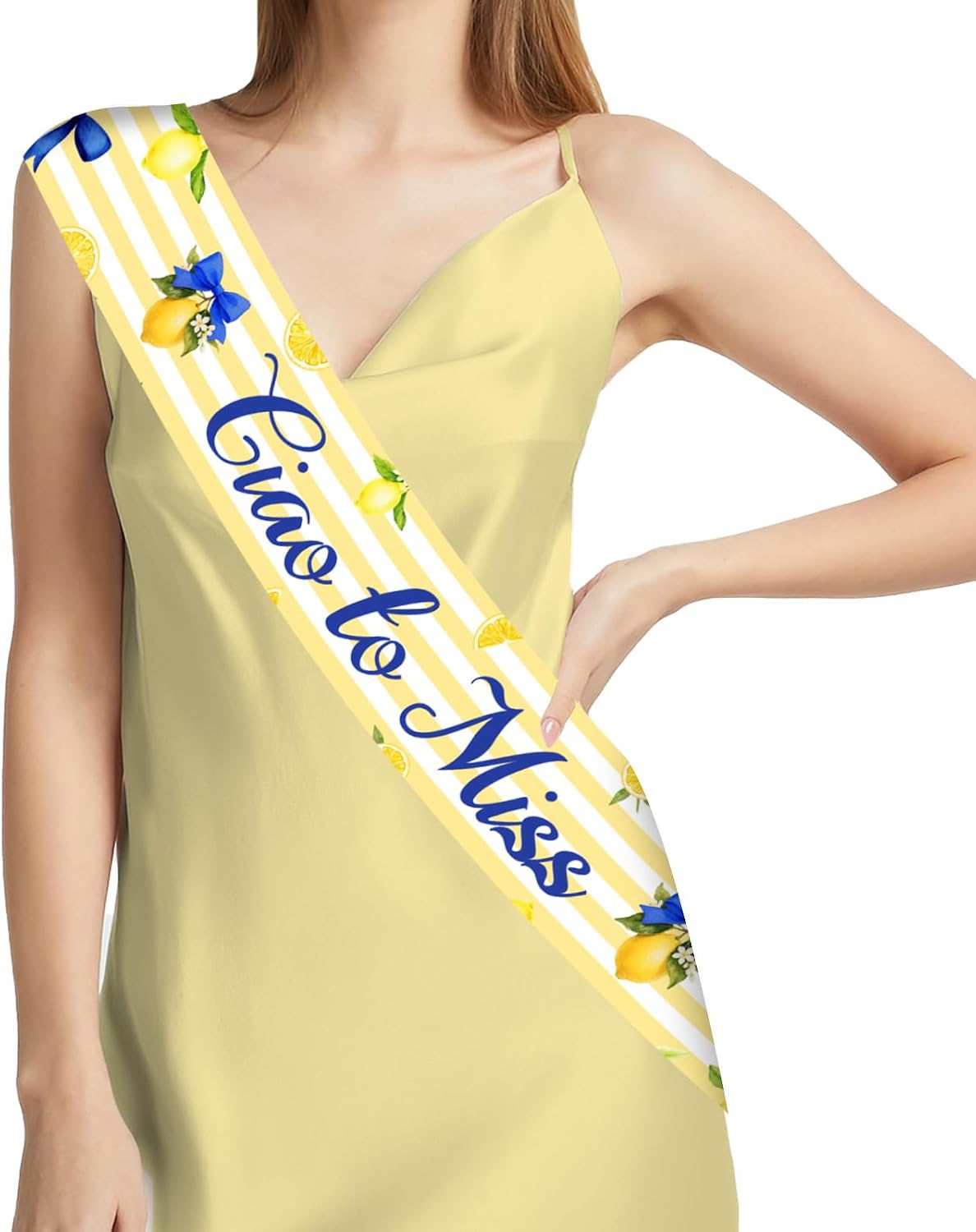 Ciao To Miss Bridal Shower Sash Lemon Theme Bachelorette Decoration Italian Lemon Party Favor for Bridal Shower Engagement