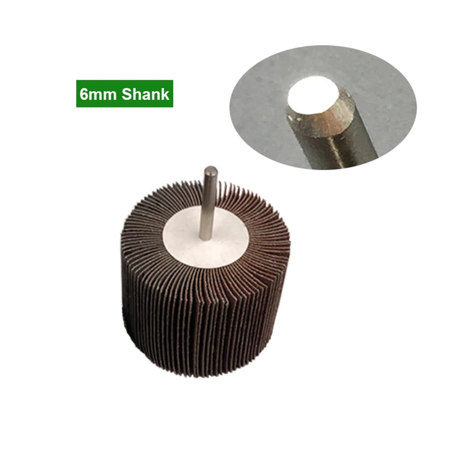 10-częściowy zestaw kół klapowych montowanych, 1/4" trzpień, materiał ścierny do produkcji metalu(25x25x6mm, 120GRIT_10PCS)