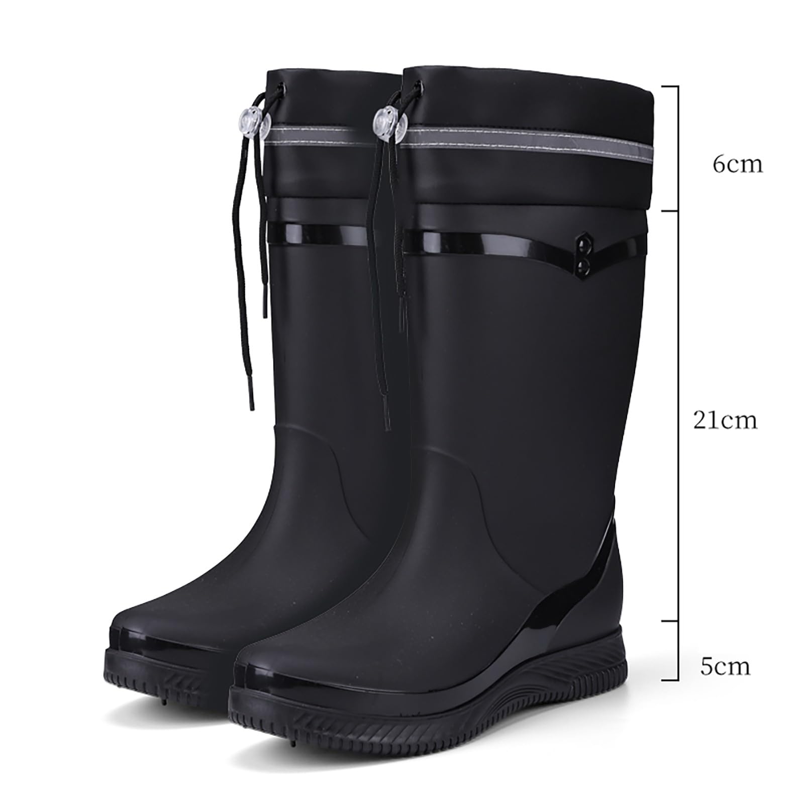 Botas de Agua Mujer para Invierno:Botas Caucho Impermeables Caña Ancha Antideslizantes Trabajo Invierno Cómodas Jardineria