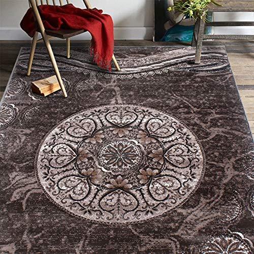 Alfombra de salón minimalista de 80x150cm mullida para sofá y dormitorio moderno sim 3