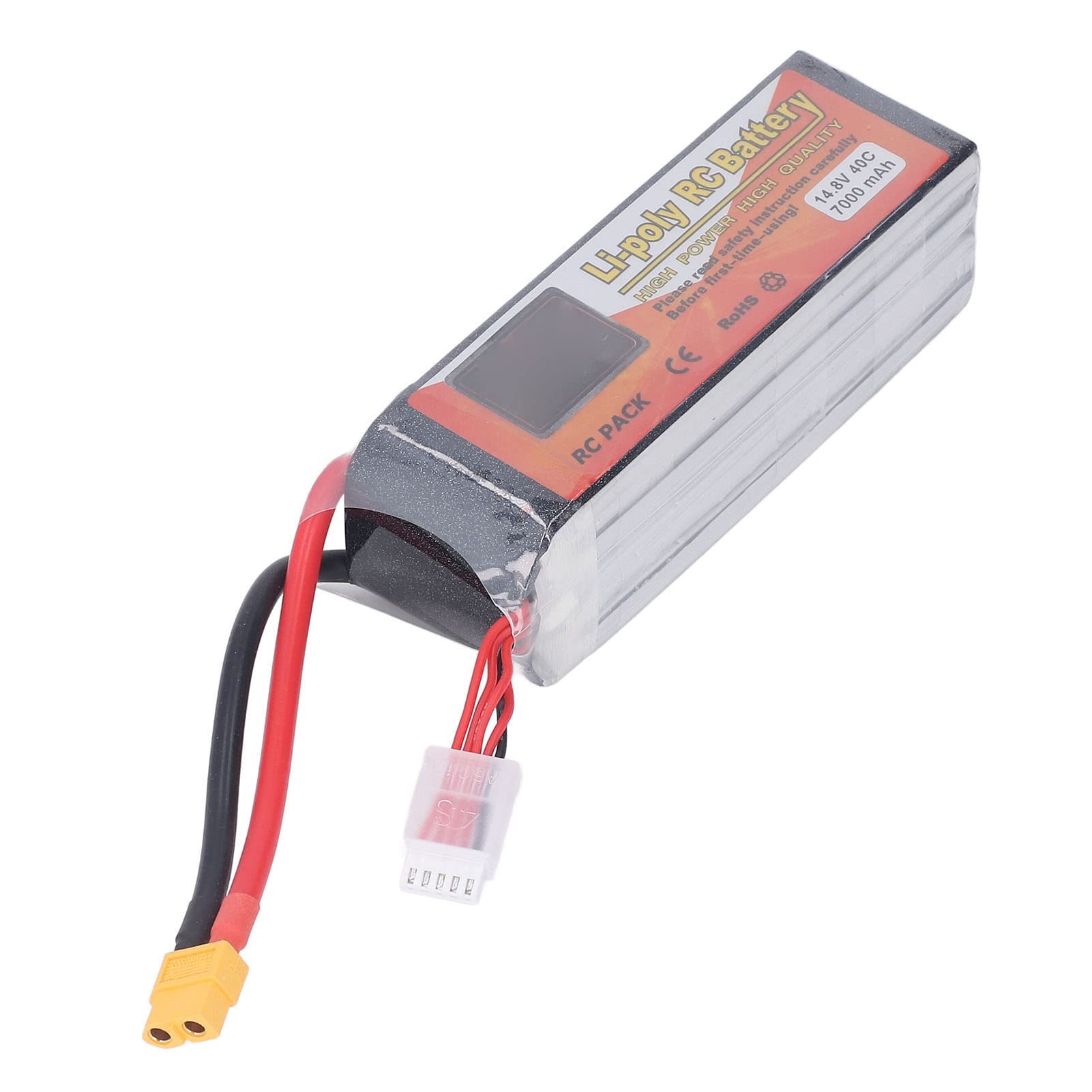 Dilwe Batteria RC Lipo 7000mAh 14,8 V 40C Velocità di Scarica XT60 Spina di Alimentazione per Modello di Auto in Elicottero RC