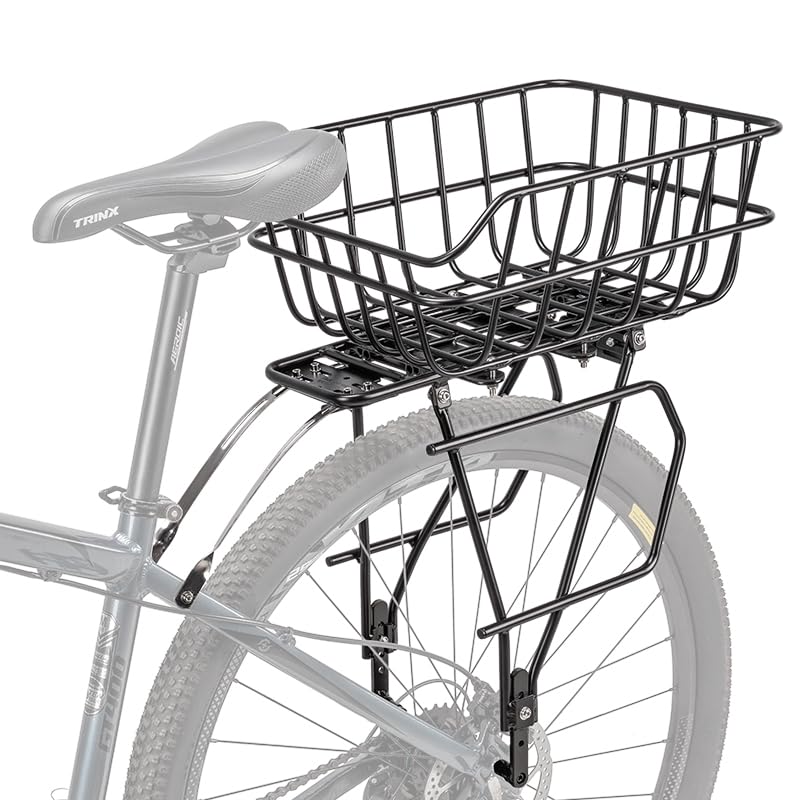 CXWXC Fahrrad Gepäckträger mit Hinten Abnehmbarer Fahrradkorb und Reflektor für 26-29 Zoll Reifen Fahrradgepäckträgerhinten für Mountainbike Rennräder bis 27KG