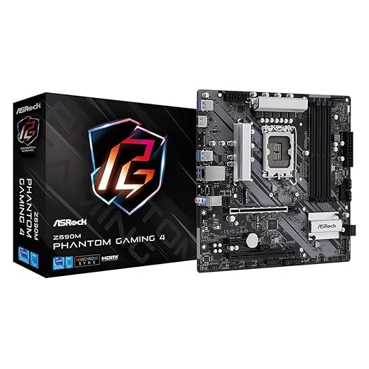 ASROCK Z690M Phantom Gaming 4 Supports 12th Gen Intel® Core™ Processors (LGA1700) Motherboard