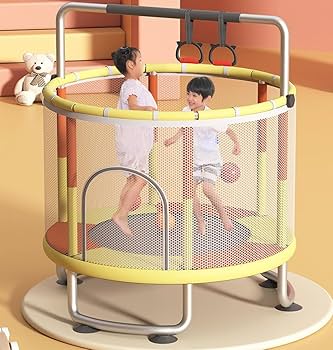 新型トランポリン 室内 全鋼構造 静音設計 高弾力 手すり付き 子供大人兼用 Amazon | トランポリン 室内 八本足【全鋼構造 静音設計 高弾力