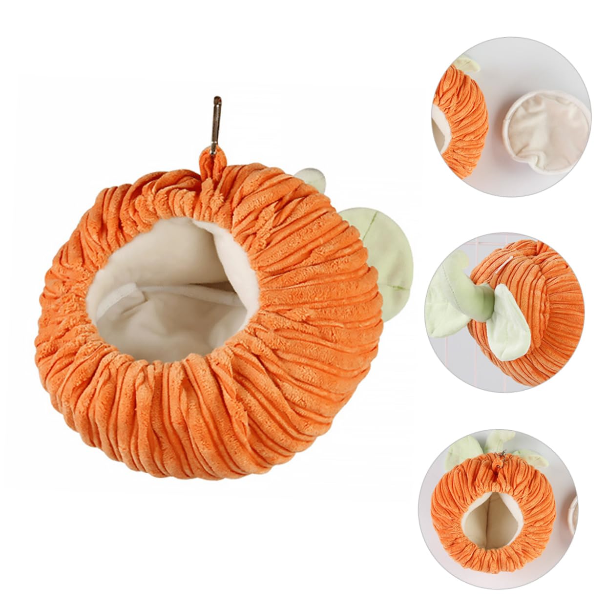 BESPORTBLE 3stücke Kuschelhöhle Für Kleine Haustiere Warmes Leichtes Und Bequemes Hängemattenset Im Kürbisdesign Für Hamster Meerschweinchen Chinchillas Und Andere Kleintiere Mit Haken