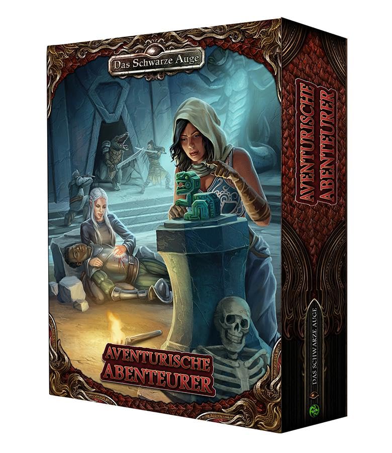 Boîte DSA5 - Aventurische Abenteurer 1 - Box : archétypes et fiches personnages JdR L'Œil Noir