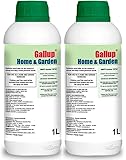 Pack of 2-1 Litre Gallup Home & Garden Weed Killer - Glyphosate Commercial Industrial Strength Concentrated Herbicide Weed Killer for Effective Annual & Perennial Grass & Broad Leaved Weeds