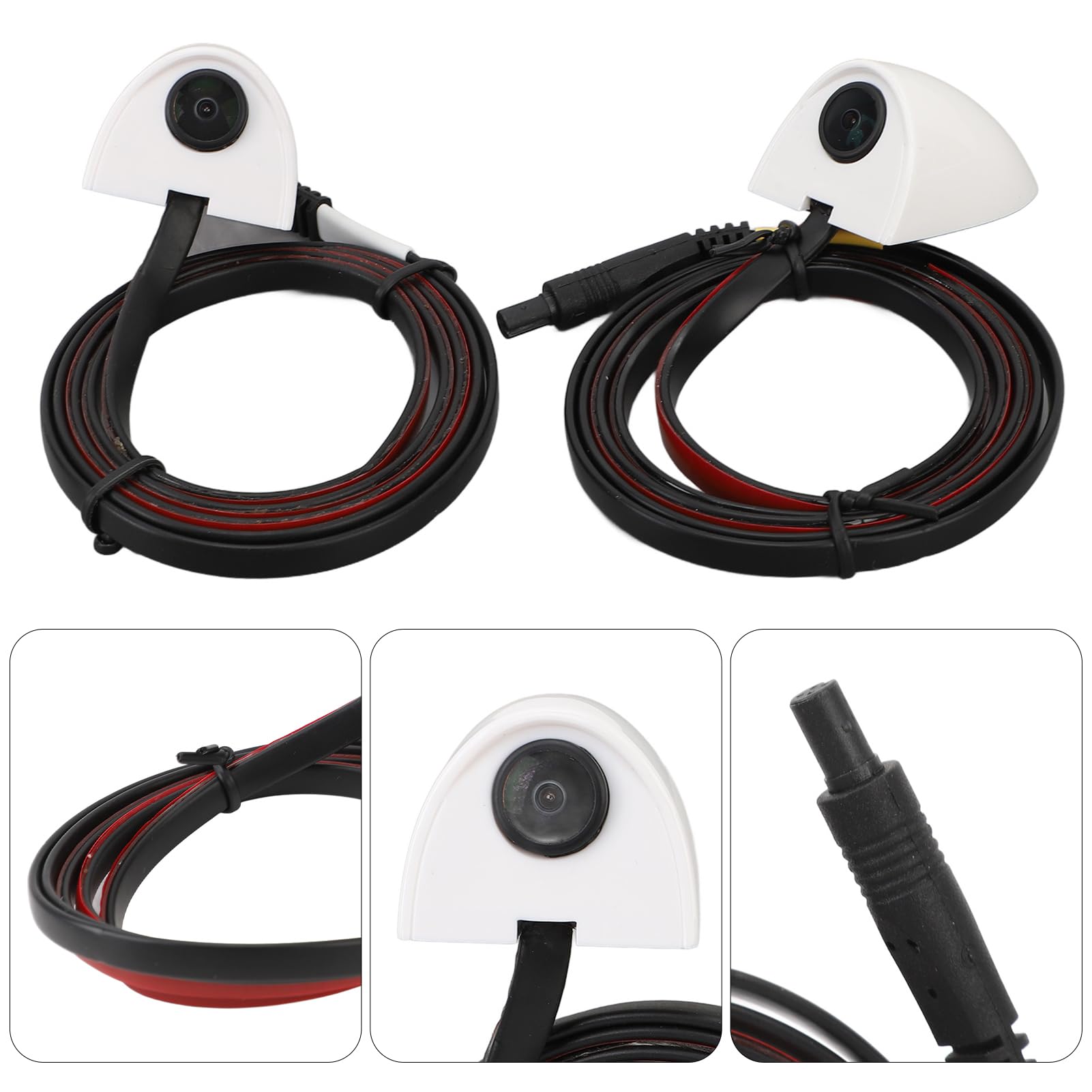 Telecamera per Punti Ciechi per Auto Visione Notturna Assist Tape Montaggio Telecamera per Visione Laterale Sinistra e Destra per di Sorveglianza 'auto (Bianco)