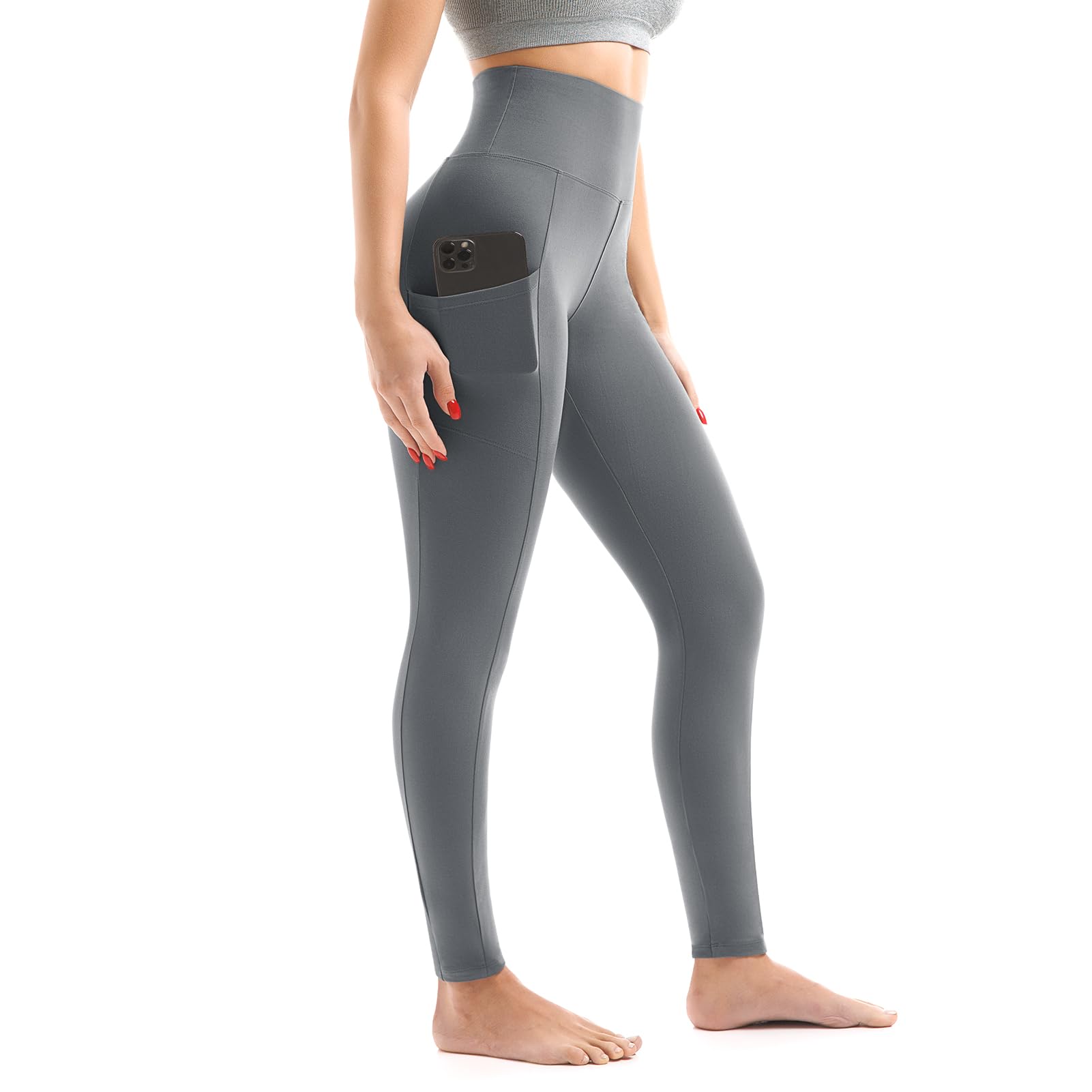 Walifrey Leggings with Pockets for Women