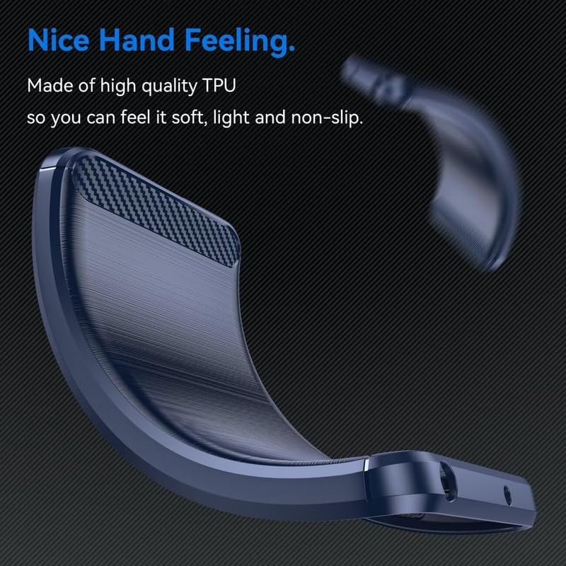 Image of NPRC Hybrid Ultra Slim Protective Case TPU Non-Slip Carbon Fiber Texture Shockproof Case Cover for Google Pixel 5A - Blue