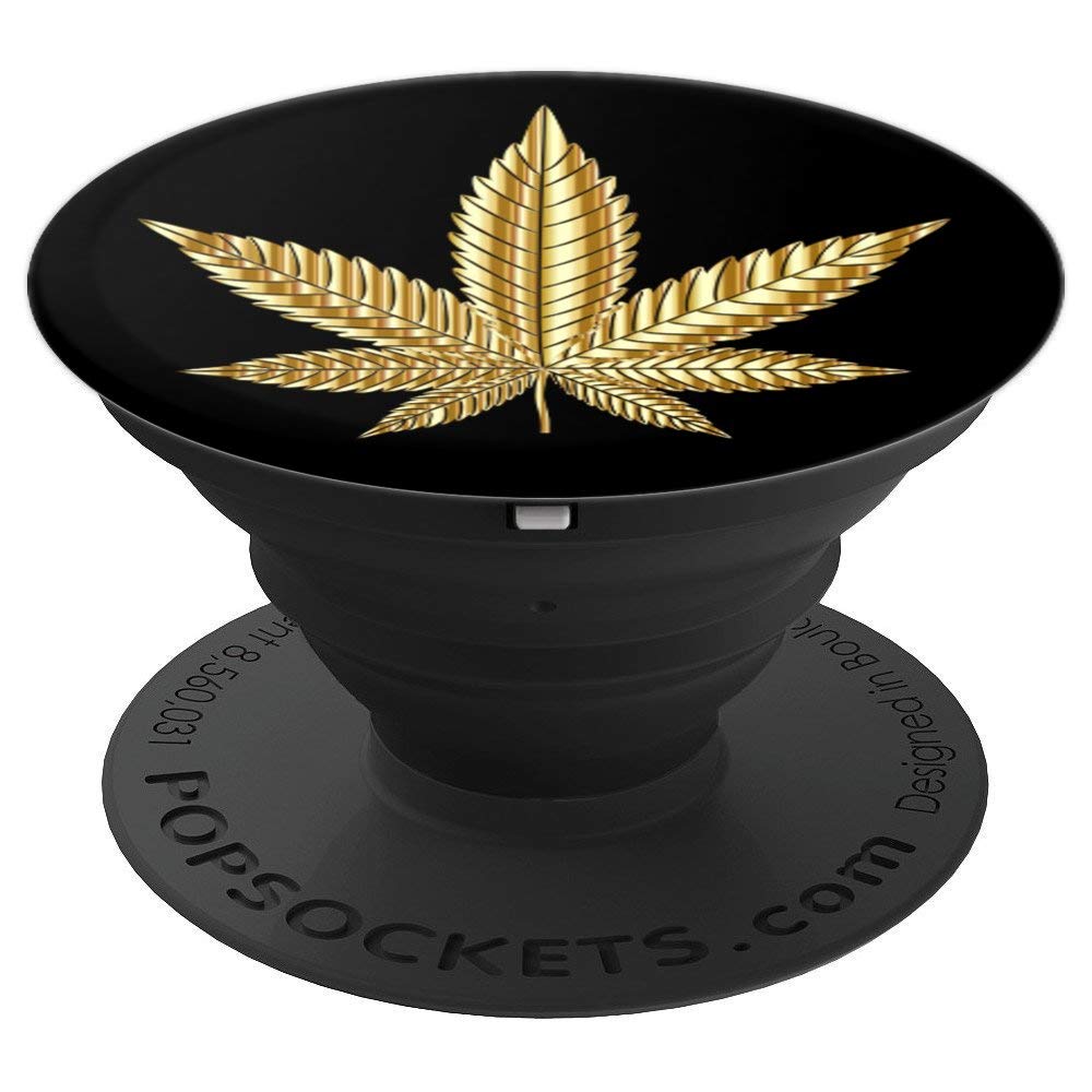 スマホアクセサリー PopSockets PopGrip Mary Jane Amazon.com: Golden Mary Jane Marijuana Leaf PopSockets PopGrip