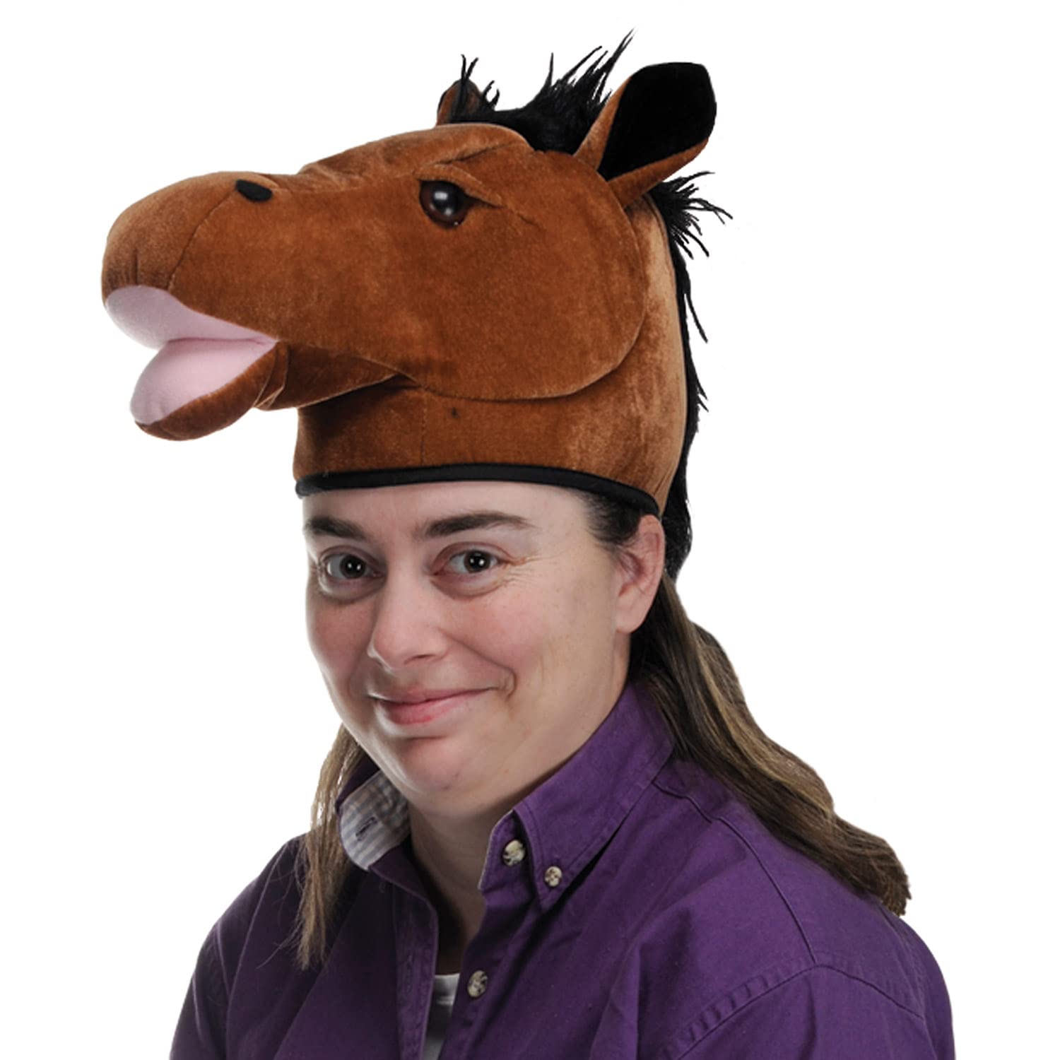 Amazon.com: Beistle Unisex Plush Horse Head Hat - Western 