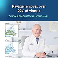 Vista 5 de Navage Essentials Bundle - Nasal Irrigation System - Saline Nasal Rinse Kit with 1 Navage Nose Cleaner, 30 Salt Pods and 1 Countertop Caddy