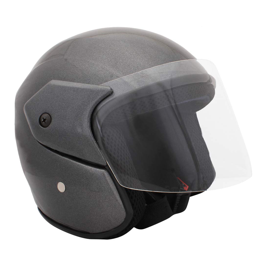 Deltz Ranger (ISI Certified) Open Face Helmet (Grey Glossy) (Small)-picture-15