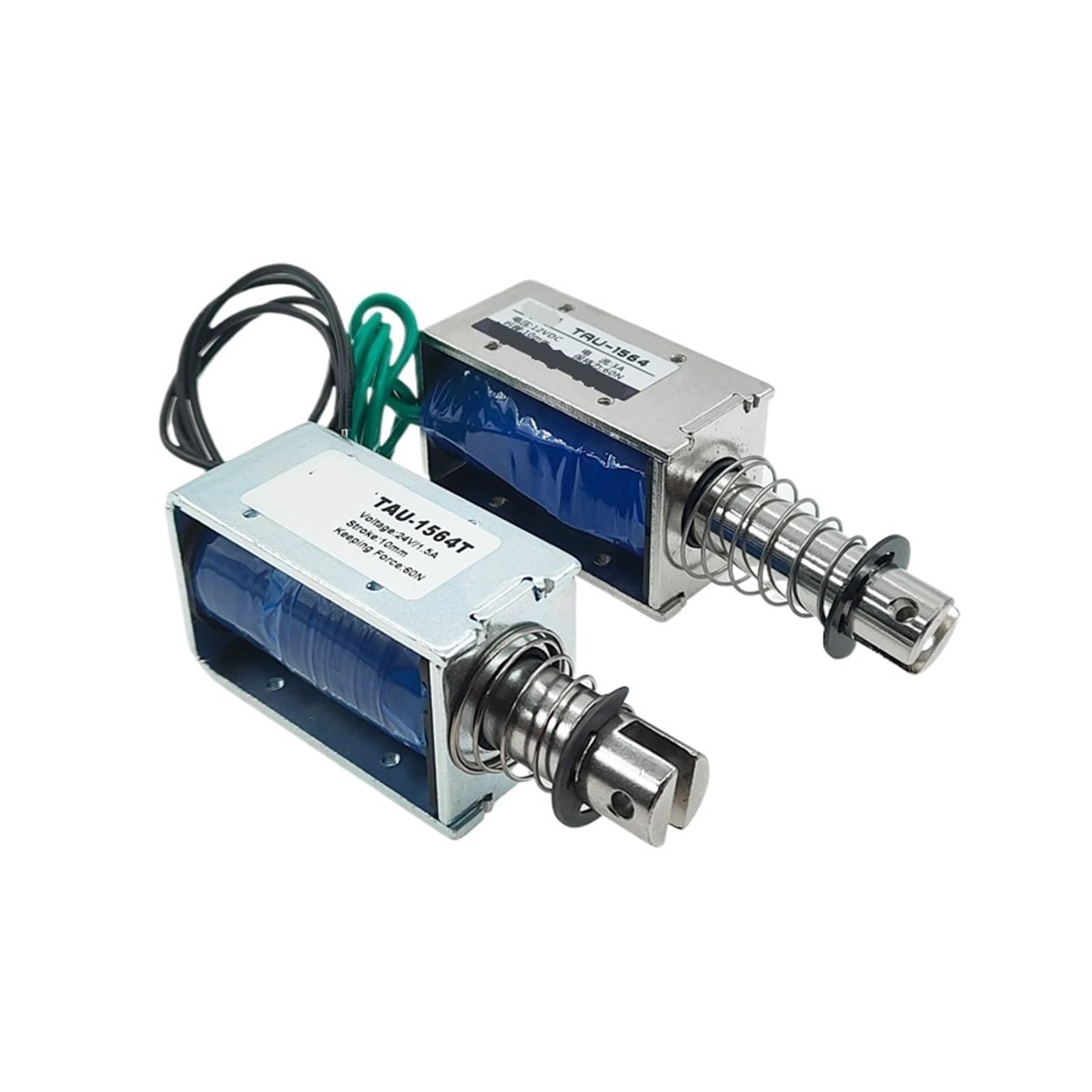 Elettromagnete Elettromagnete a Telaio con solenoide a trazione e Spinta 12V 24V CC Magnete Elettrico 60N Corsa solenoide elettromagnetico TAU-1564 TAU-1564T(TAU-1564 24V)
