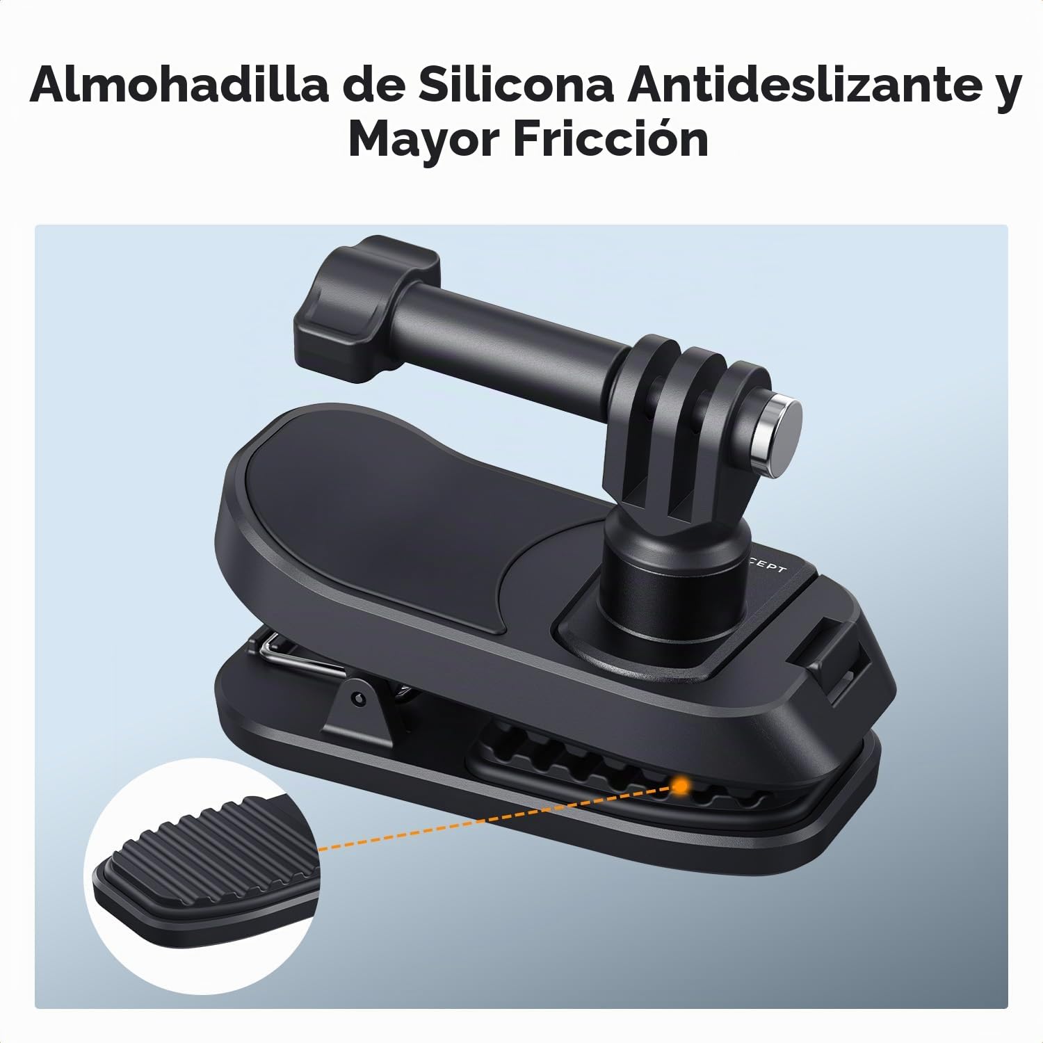 K&F CONCEPT Magnetic Backpack Clip Mount for dji Osmo 360, Osmo Action 5 Pro/4/3, 180° Swivel Quick Release Action Camera Holder for Go Pro Hero 13 12 11 10 9 Black, Insta360 X5 X4 X3, Ace Pro 2 | Soporte de hombro giratorio 180° para GoPro Hero 13/12/11/