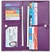 Dante Women RFID Blocking Ultra Slim Leather Wallet-Clutch Wallet-Shield Against Identity Theft(Violet)