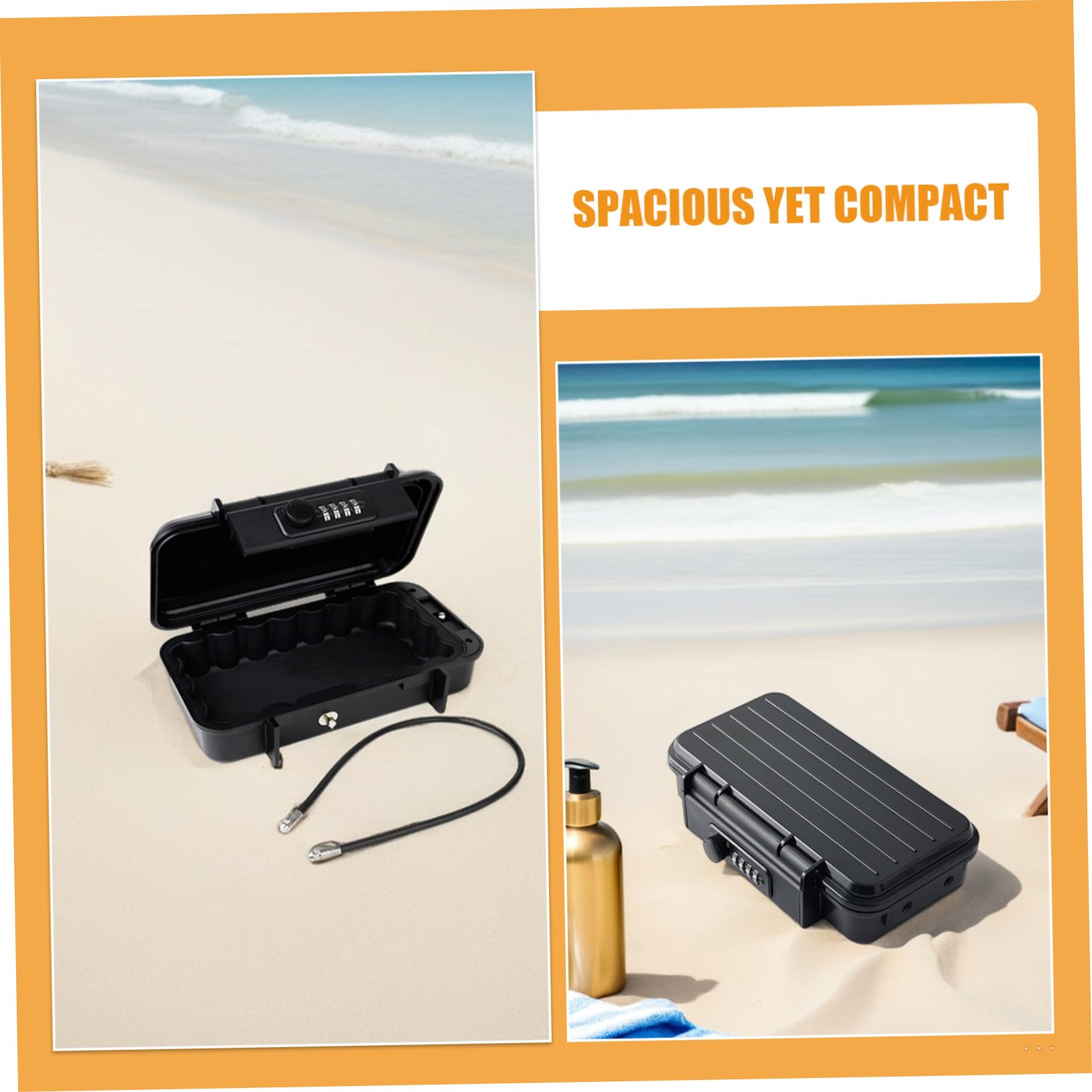 NOLITOY Coffre-fort Portable Sécurisé pour Voyages Antivol Petit Coffre-fort Verrouillable pour Liquide pour Plage Hôtel Résidence Étudiante