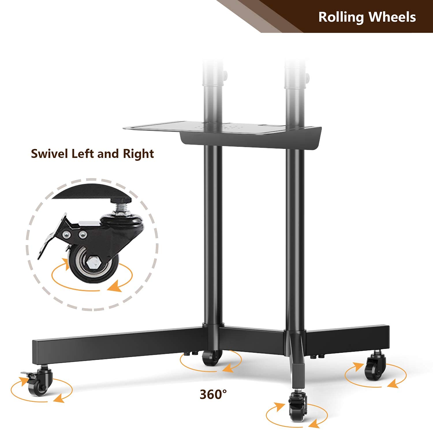 Buy Mobile TV Stand with Wheels for 3275 Inch LCD LED 4K Flat Screens