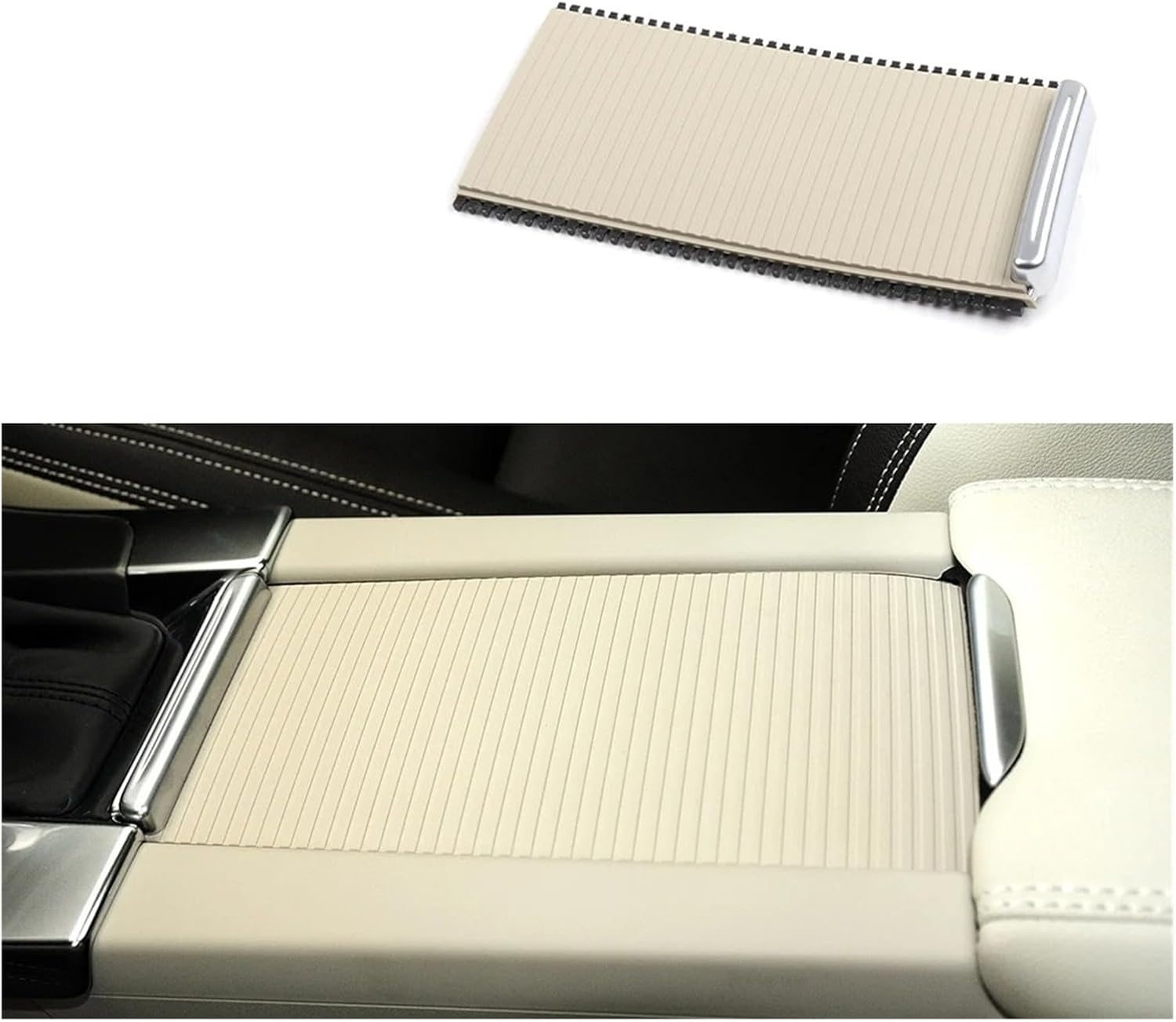 Cup holder dedicated Car Central Armrest Box Cup Holder Curtain Roller Shutter Cover 39868873 Fit For Volvo XC60 2009-2017 S60 S60L 11-19 39868875 Plug and Play(Black)