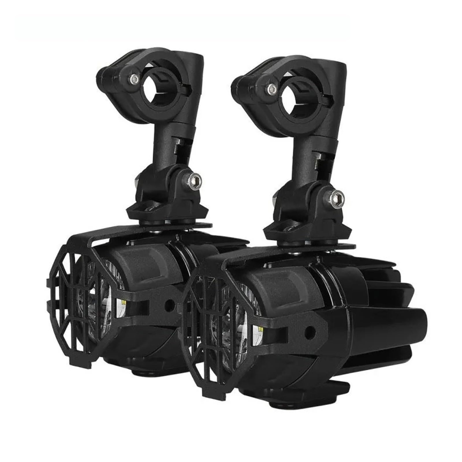Luces Auxiliares De Conducción Universales Para Motocicleta Faro Antiniebla Delantero LED 4000Lm 12V 100W Resistente Al Agua 2 Uds Faro Redondo Moto(Light and cover)