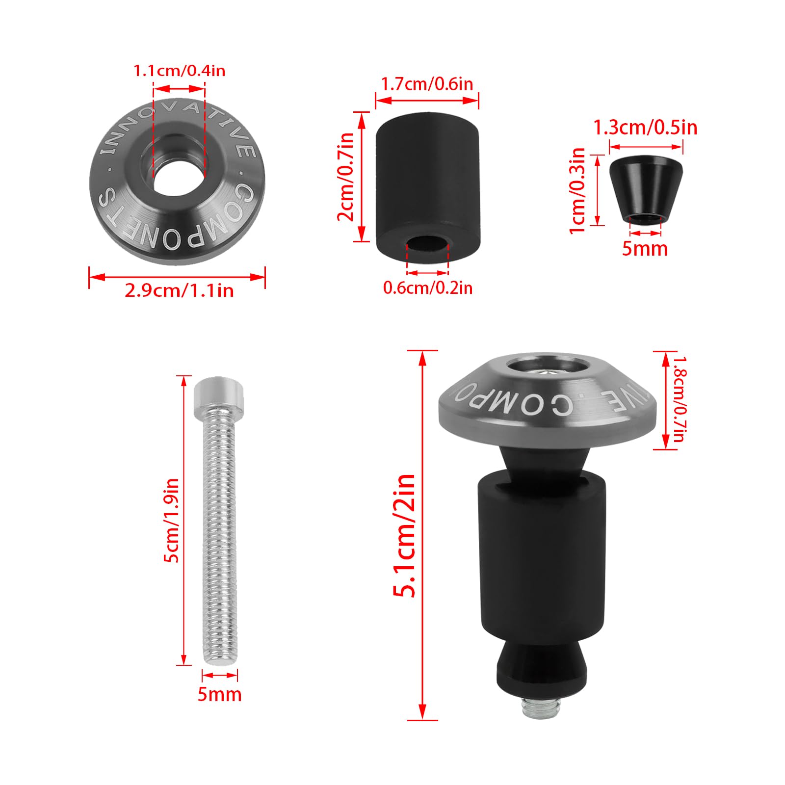 Motorcycle Handlebars Grips Ends Plug Caps For Yamaha MT07 09 FZ07 Honda PCX NMAX SUZUKI Handle