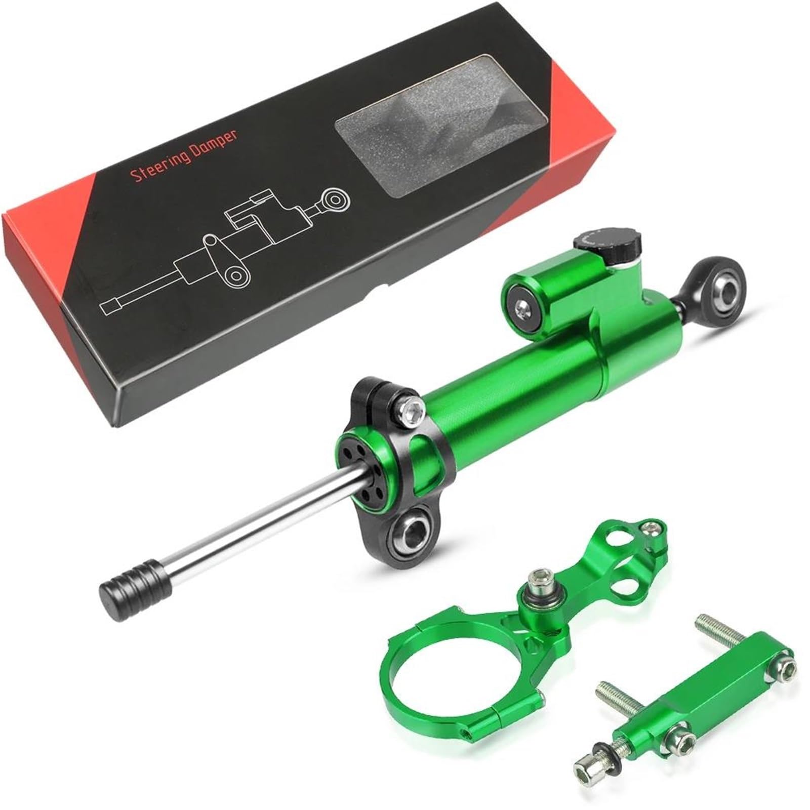 VQLDPX Motorcycle Steering Damper Stabilizer For Kawasaki For VERSYS 650 For Versys650 2015-2020 Damping Mounting Mount Bracket Kit Steering damper Mounting Bracket Kit(Green)