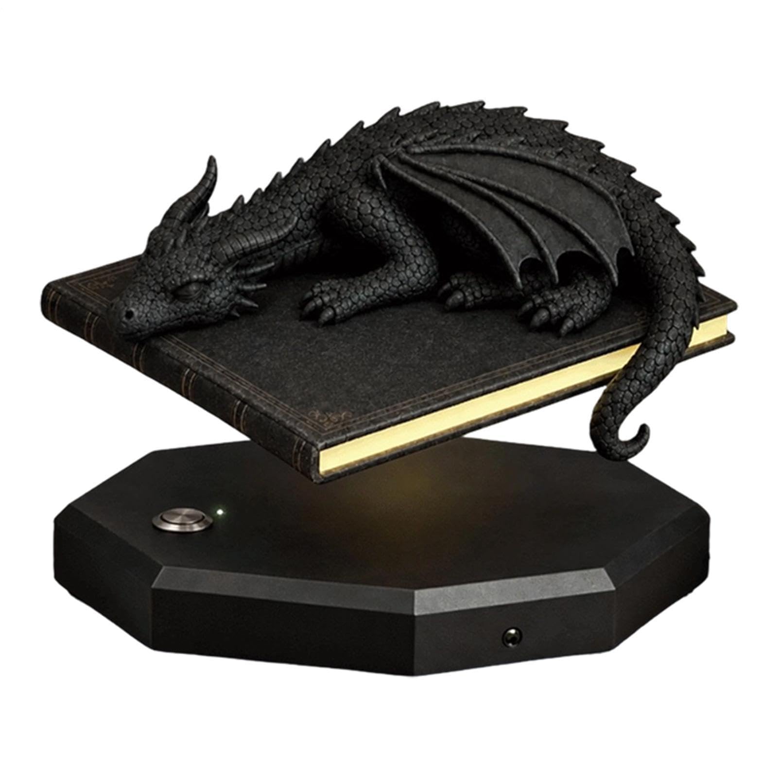 Levitating Dragon Shelf Lamp with Warm Glow – Night Light & Bookcase Decor,