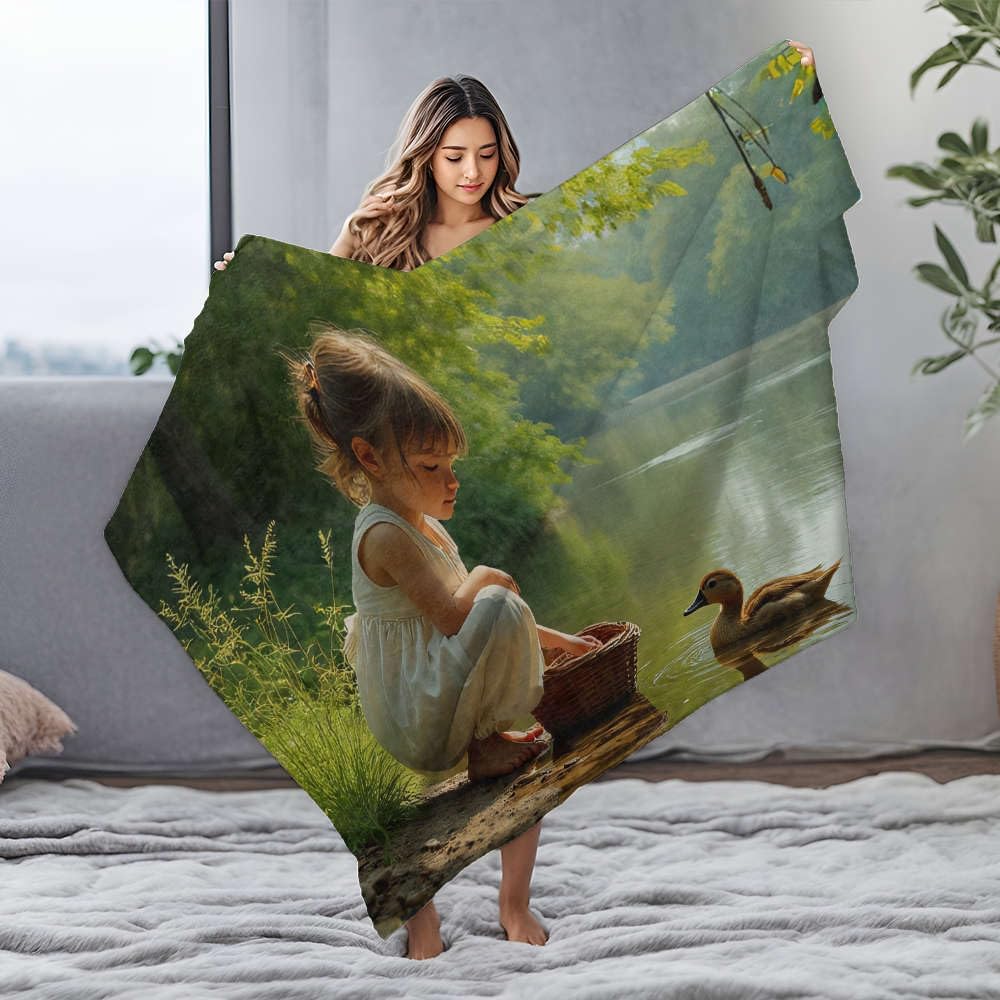 Couverture flanelle haut de gamme 150x200 cm imprimé artistique premium