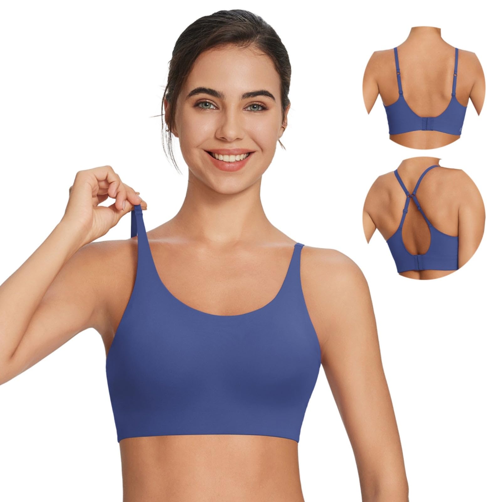 baleaf Sweatleaf Adjustable Sports Bras for Women Padded Racerback Yoga Bra High Impact Molded Cup Workout Bra