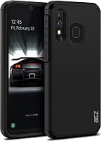 BEZ Samsung Galaxy A40 Ütésálló Tok - Dupla Rétegű Páncél Védőtok Kitámasztóval, Fekete Színben, Strapabíró Műanyag-Gumi Borítás 1