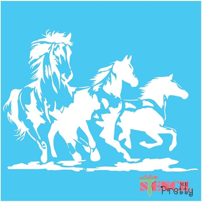 Galloping Horses Wild Mustang Horse Stencil Best Vinyl
