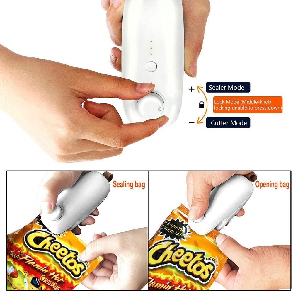 2023 USB Mini Handheld Heat Food Storage Bag Sealer Portable Resealer Sealing Machine Accessory