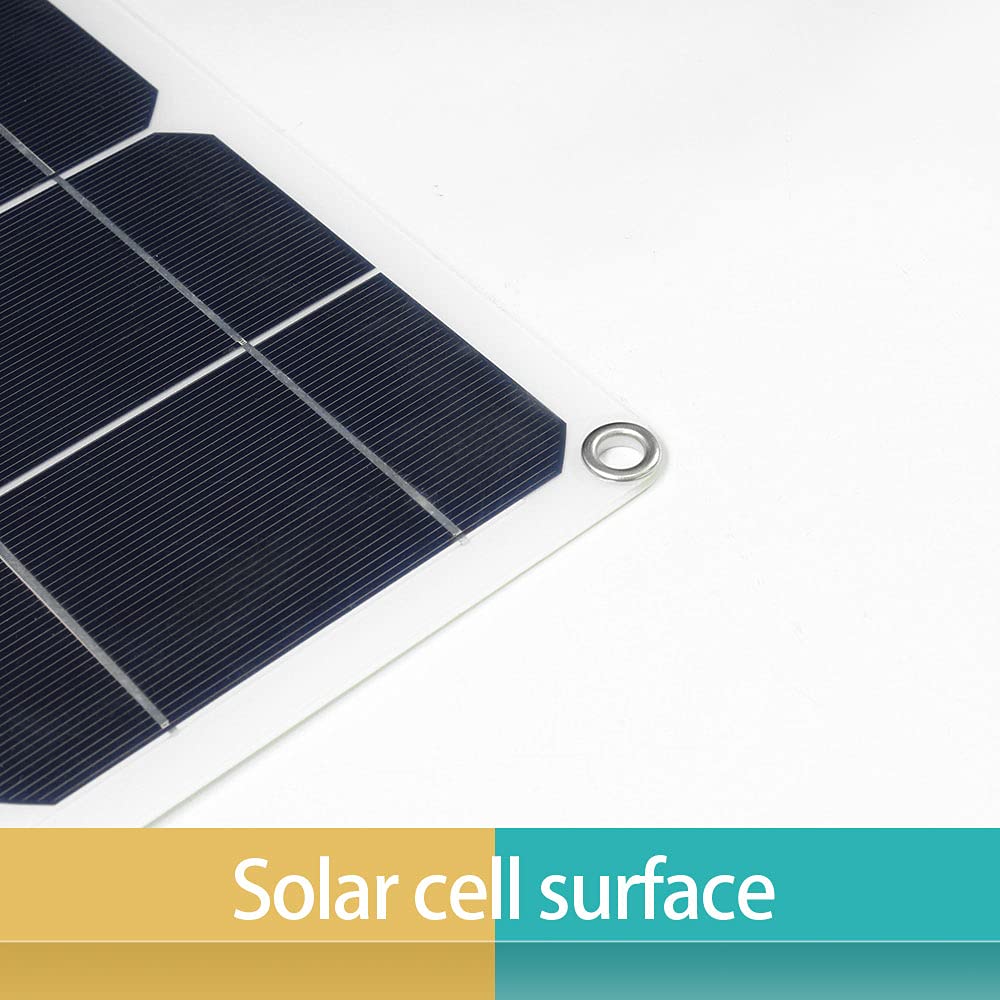 Pannello solare flessibile 200 W 12 V monocristallino caricatore solare impermeabile e ultra sottile per camper, barche, abitazioni e superfici irregolari (50 W x 4)