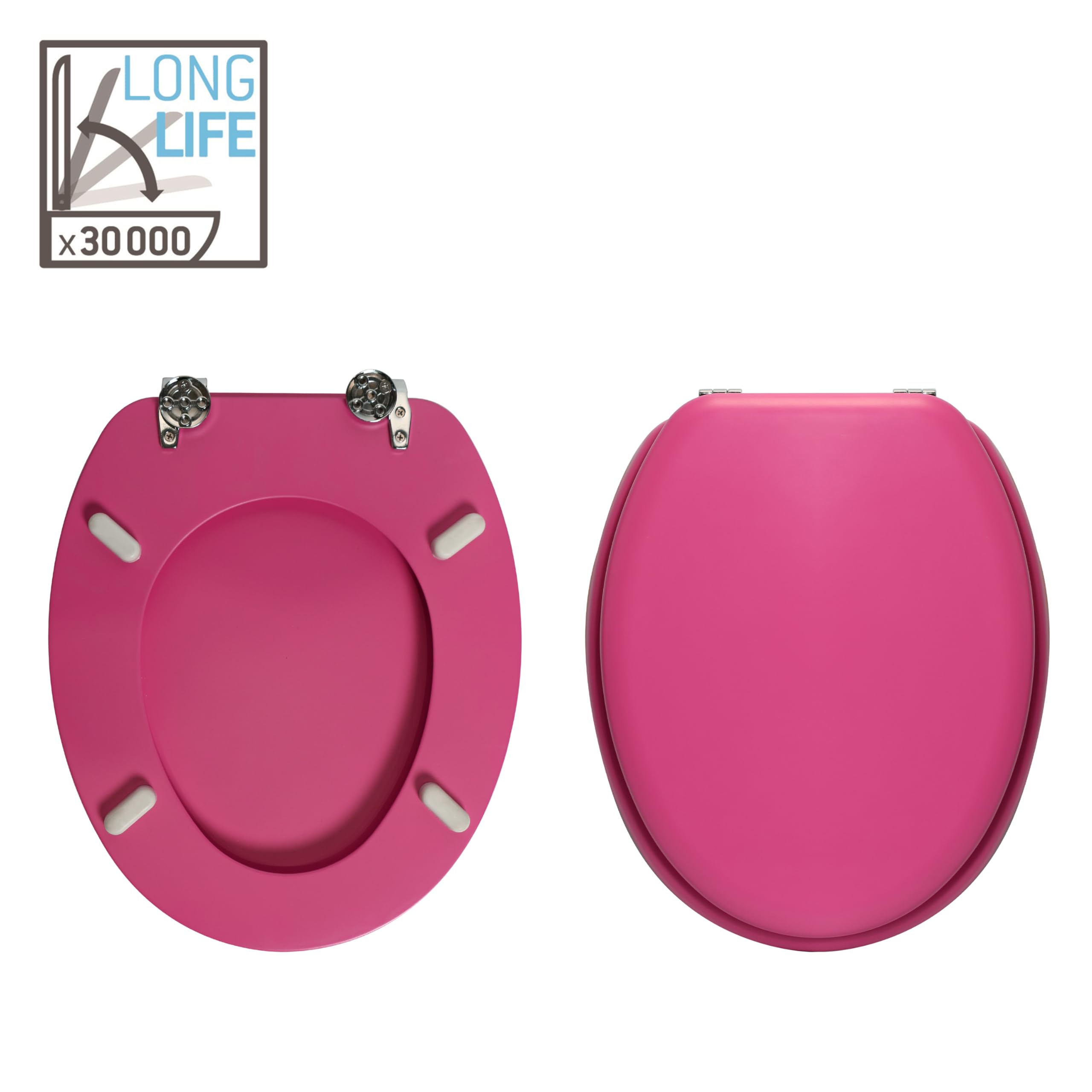 SENSEA ESSENTIAL Toilettensitz Oval – Aus Thermoweichem Kunststoff, Granit-Optik, Grau Hochglanz