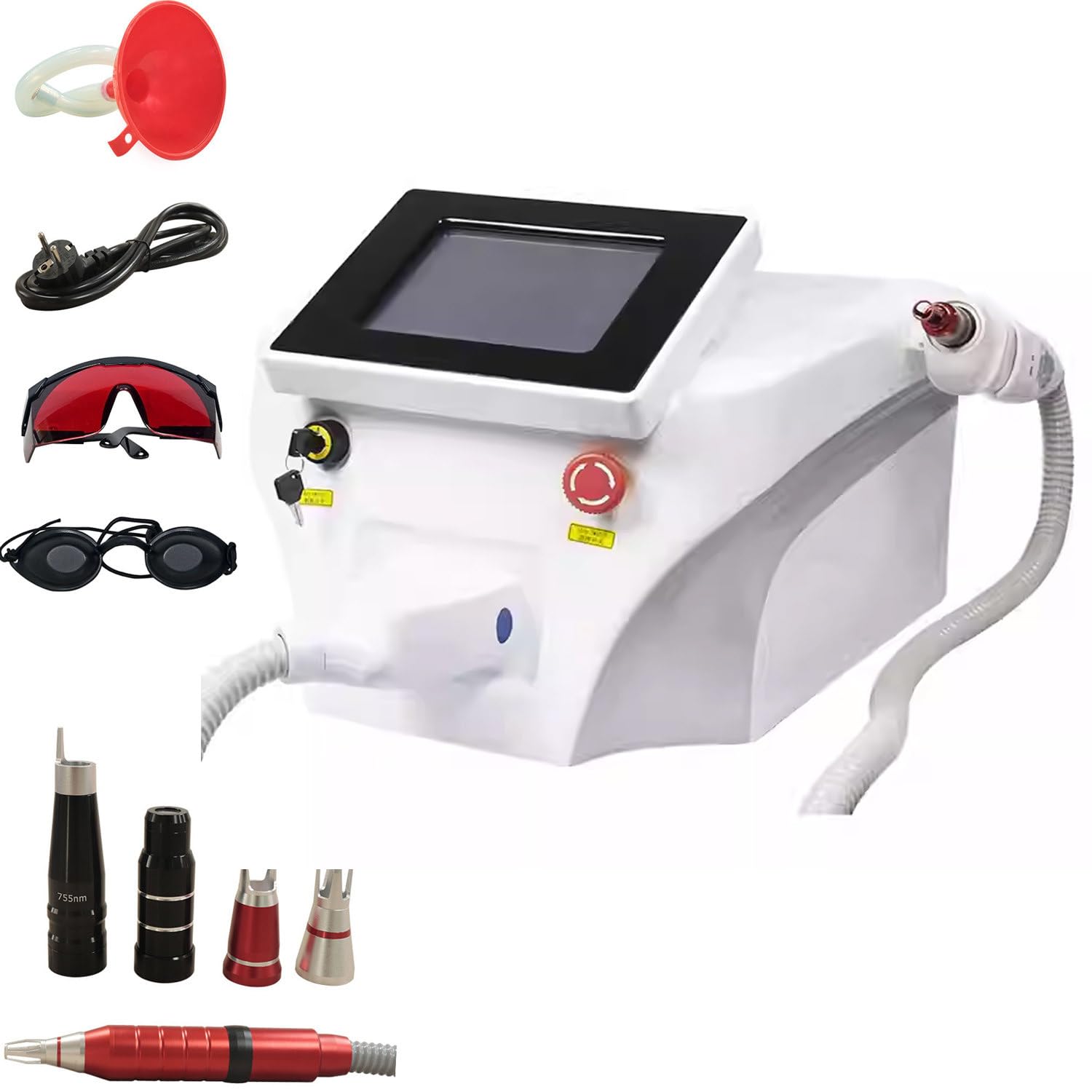 Dhmydpdz Multicolor Portable Eyebrow Tattoo Removal Machine,Pulse Width: 550-750Ps (Picosecond Level), Operating Frequency: 1-10Hz (Adjustable), Available Wavelengths: 1064Nm, 532Nm, 755Nm, 1320Nm