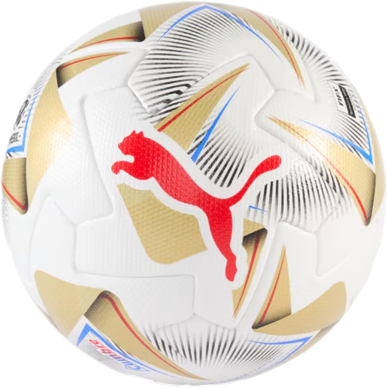 Puma Cumbre CONMEBOL Copa America FIFA Match Ball - Official Match Ball for High-Level Soccer Games, Size 5 (PUMA White-PUMA Gold)