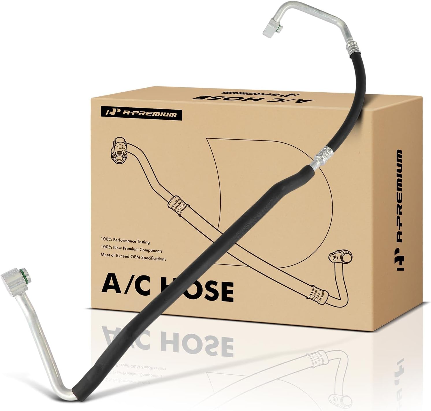 A-Premium A/C Suction Line Hose Assembly Compatible with Audi A4 2003-2005, A4 Quattro 2003-2006, 3.0L, Compressor to Evap