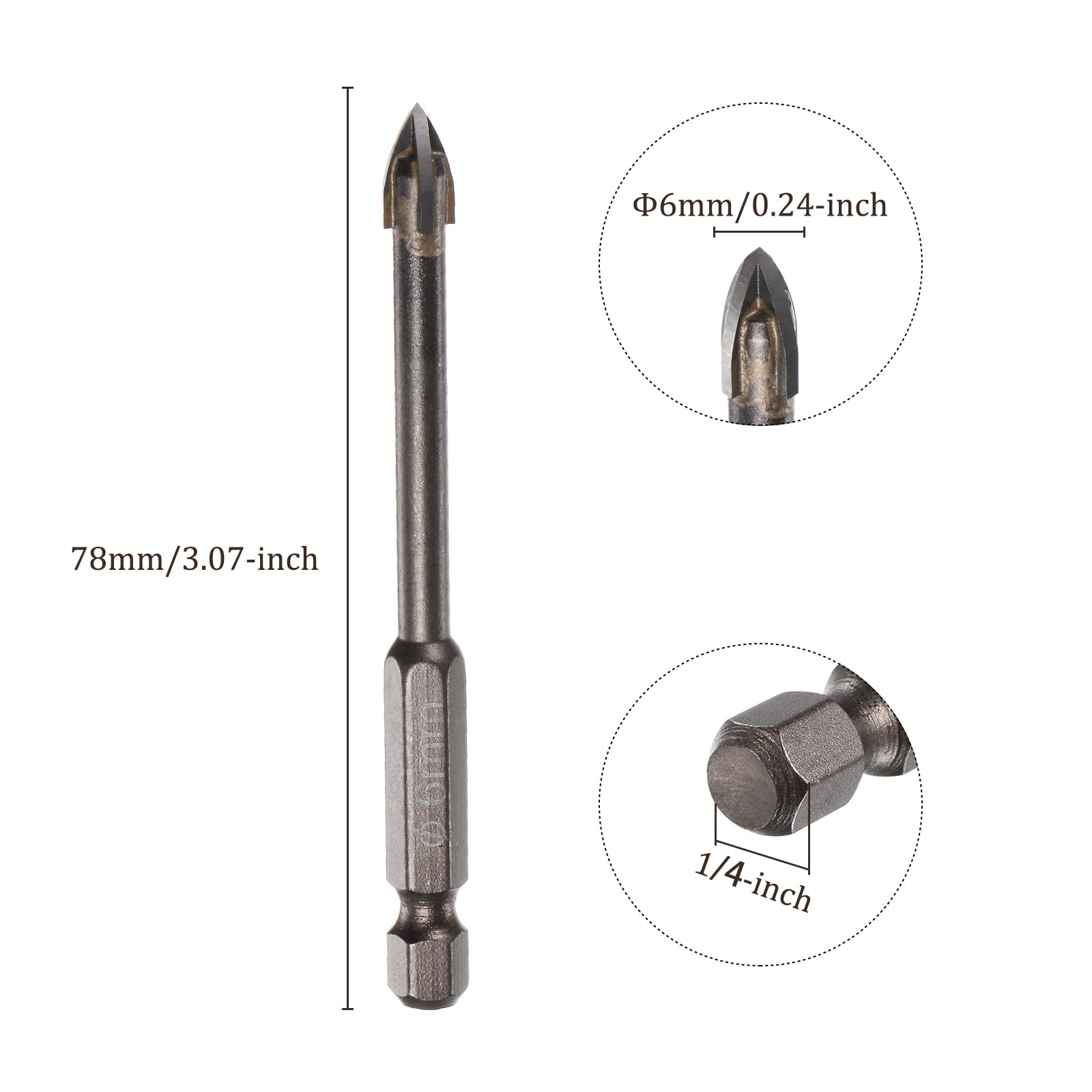 Kozelo 5pcs Titanium Masonry Drill Bit - Image 3
