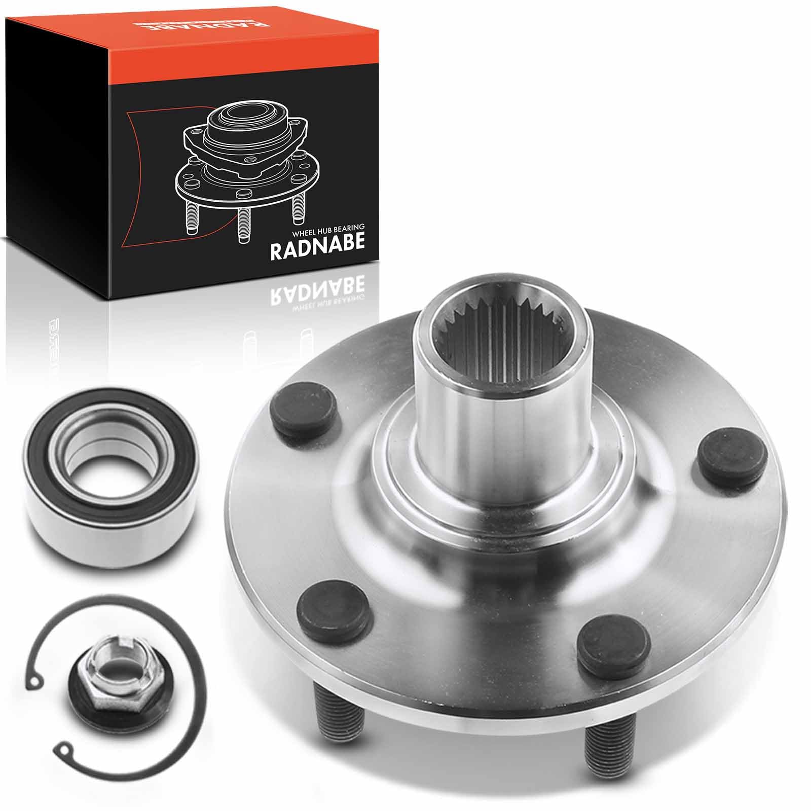 Frankberg Cojinete de rueda Juego de cojinetes de rueda Eje delantero Rueda con brida diámetro 131,3 Compatible con Transit Connect P65 P70 P80 18L 2002-2013 Replace# 518519