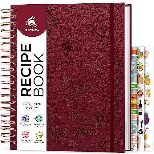 Clever Fox Recipe Book Spiral – Blank Family Cookbook –...