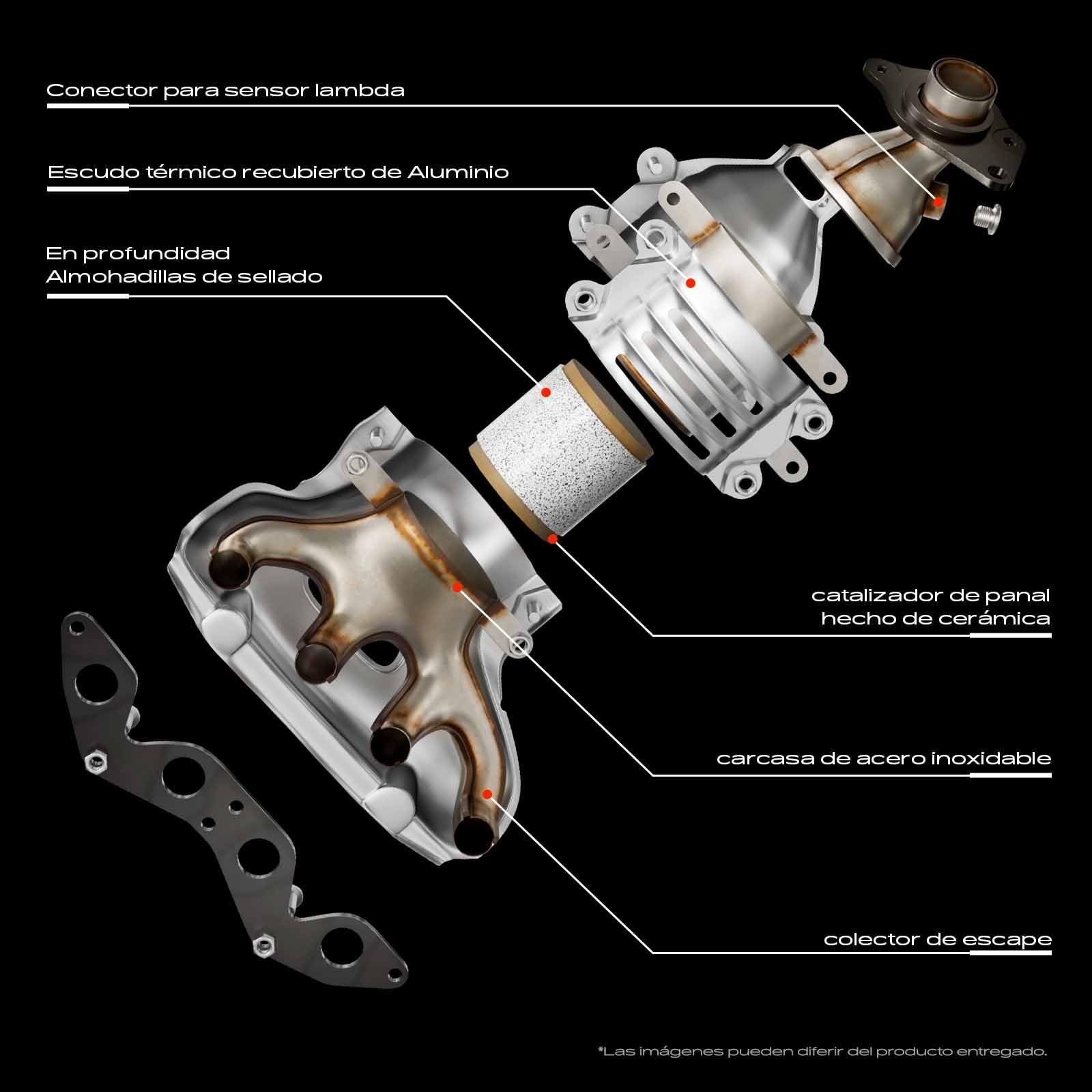 Frankberg Catalizador Gasolina Compatible con Adam M13 1.4L Adam M13 1.2L Corsa D S07 1.4L Corsa E X15 1.4L Astra J P10 1.4L Replace# 28760