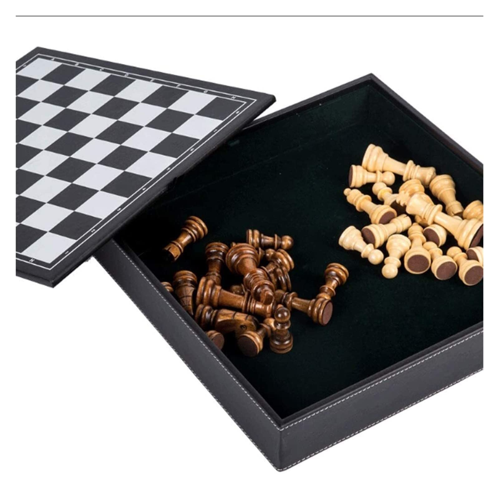 Set Scacchi Set Di Scacchi ， E Dama Cortex Da 12,5 Pollici Con Gioco Tavolo Classico Per Famiglie Per Gioco Famiglia