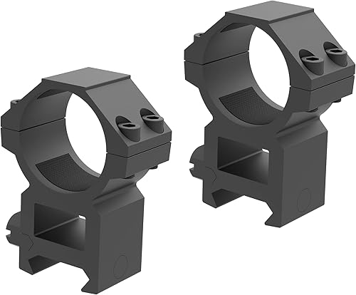 Miniatura 4 de TPO 1 Inch Picatinny Scope Rings wSee-Thru Base, 1" Picatinny Scope Mount