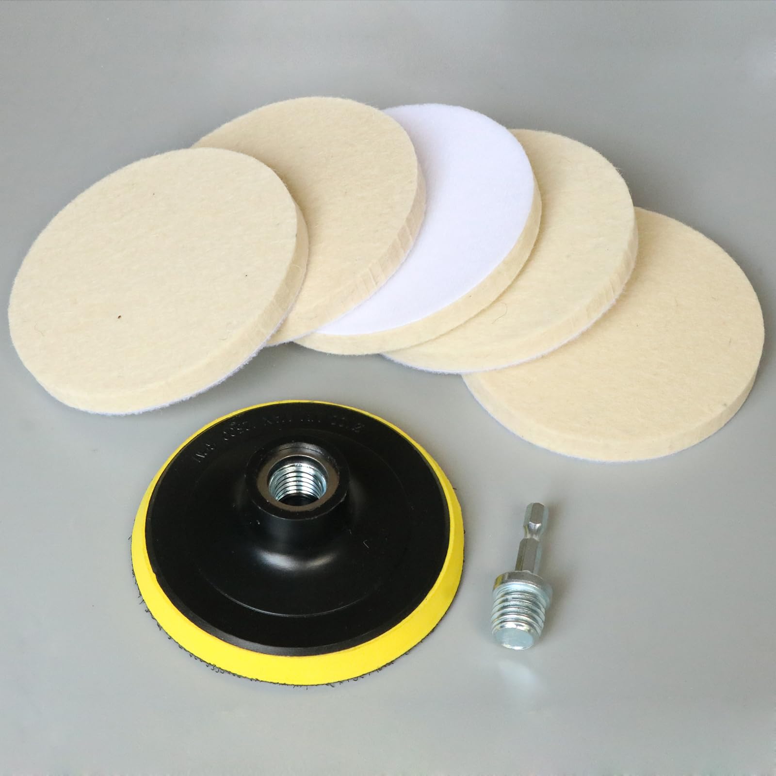 Feltro di lana lucidatura Pad lucidatura ruota kit per trapano, lucidatura fine di metallo vetro pietra (7)