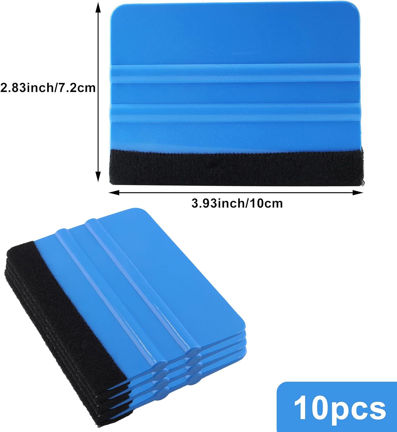 Buy Zorfeter 10 Pcs 4 Inch Felt Edge Squeegee, Car Vinyl Scraper Decal